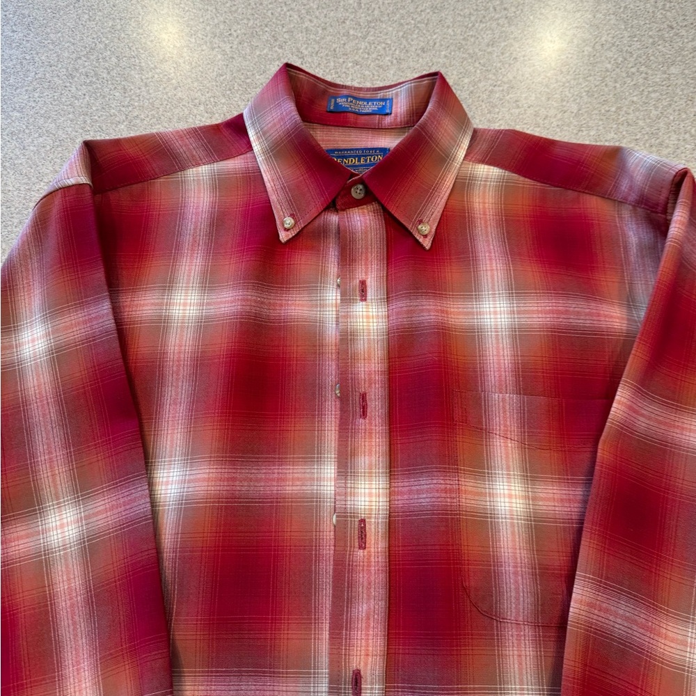 Medium Sir Pendleton Lightweight Wool Euc Longsle… - image 5